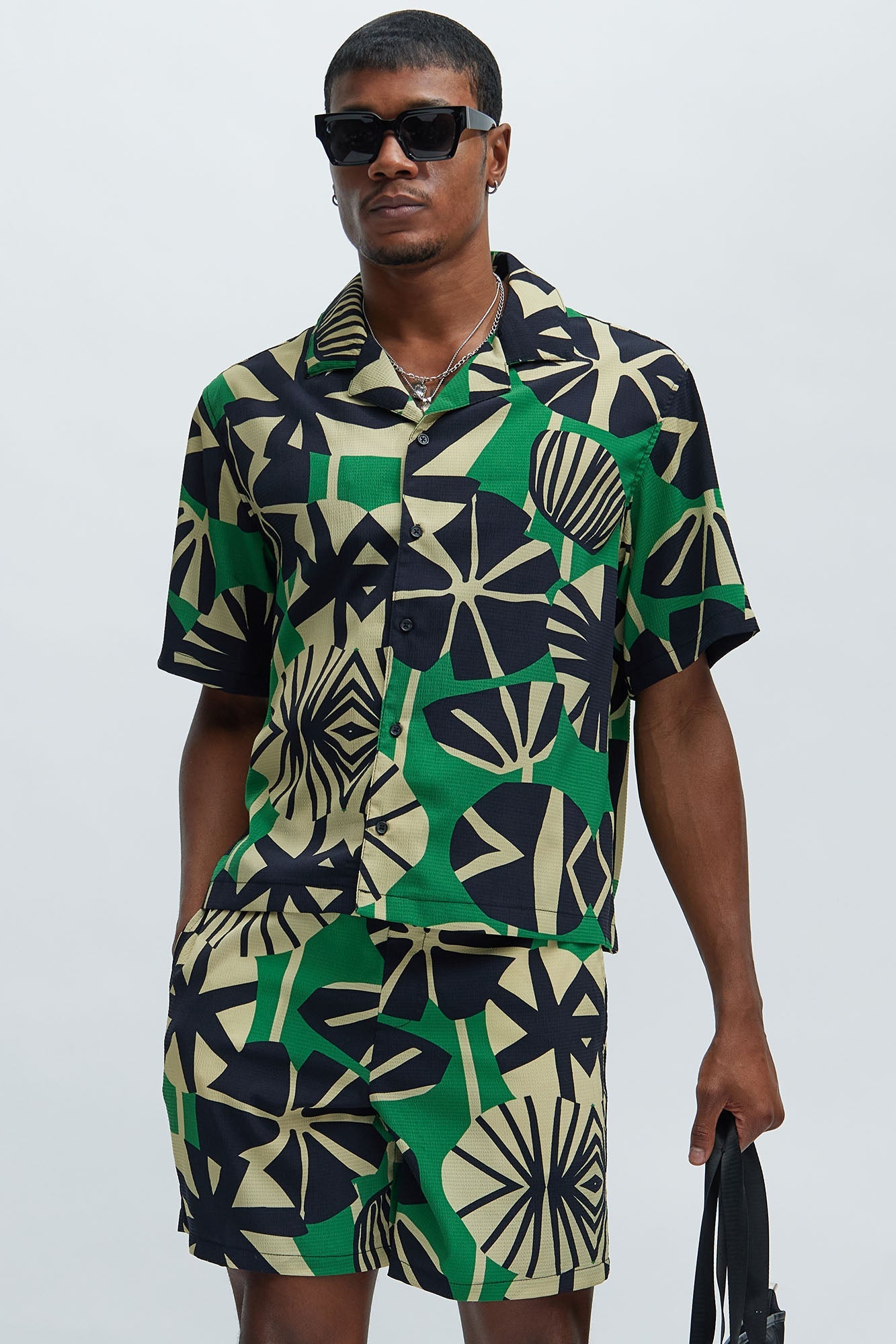 Masaka Textured Shirt - Green/Combo