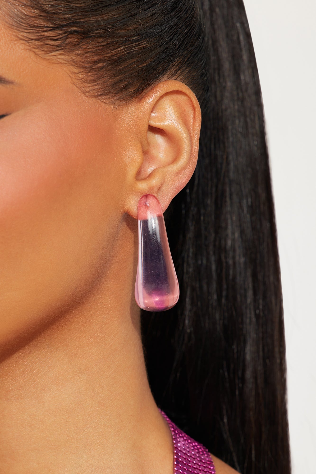 Quite Clearly Earrings - Pink