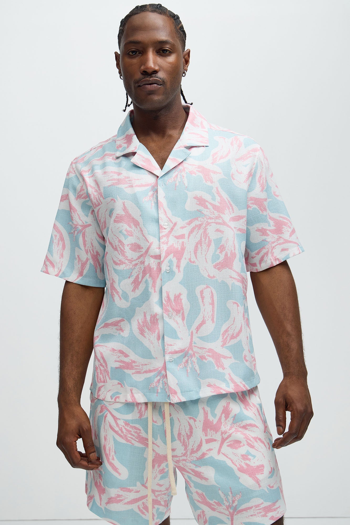 Pastel Floral Shirt - Pink/Combo