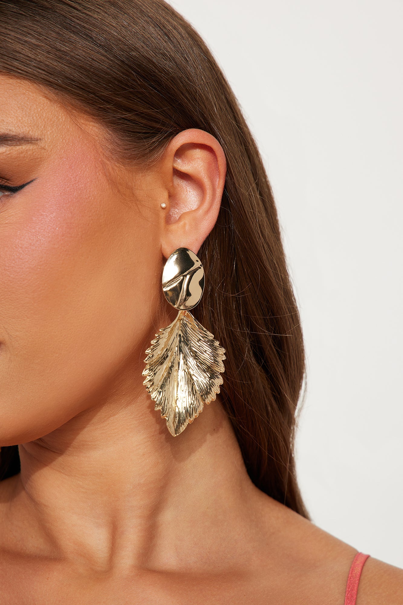 Wild Leaf Earrings - Gold