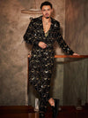 Men&#39;s Casual 2Pc Set Knitted Fringed Suit Jacket and Pants w/Sequins