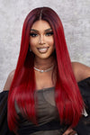 13*2&quot; Lace Front Wigs Synthetic Straight 26&quot; 150% Density