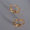 Titanium Steel Gold-Plated Adjustable Ring