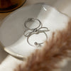 Stainless Steel Silver-Plated Bow Ring