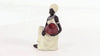 6&quot; x 10&quot; Cream Polystone Sitting African Woman Sculpture with Red Water Pot
