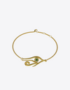 Heru (Horus) Bracelet in 18k Gold with Emerald &amp; Diamonds