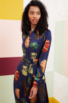 Imani Tie-Waist Silk Shirt Dress