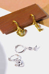 Hat &amp; Boot Shape Asymmetrical Copper 14K Gold Plated Earrings