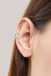 Moissanite 925 Sterling Silver Cuff Earrings
