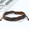 Yesbay 6Pcs Men&#39;s Retro Multilayer Braided Leather Rope Bracelet Set