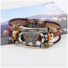 Butterfly and Bead Leather Bracelet For Women