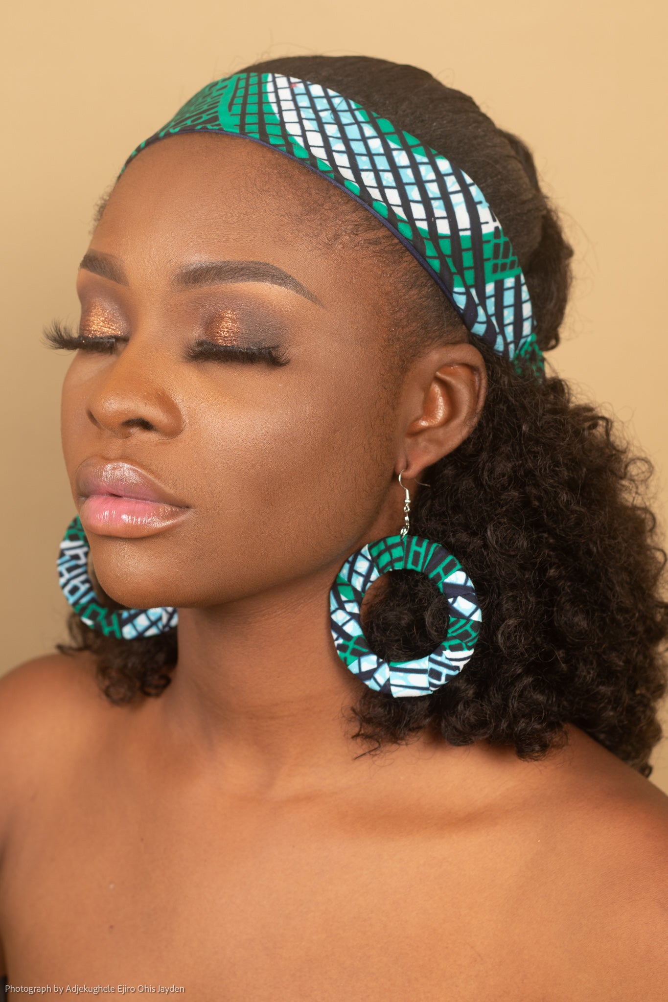 Aadan African Print Ankara Hoop Earrings