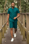 Anan African Print Ankara Shorts Suit, Green