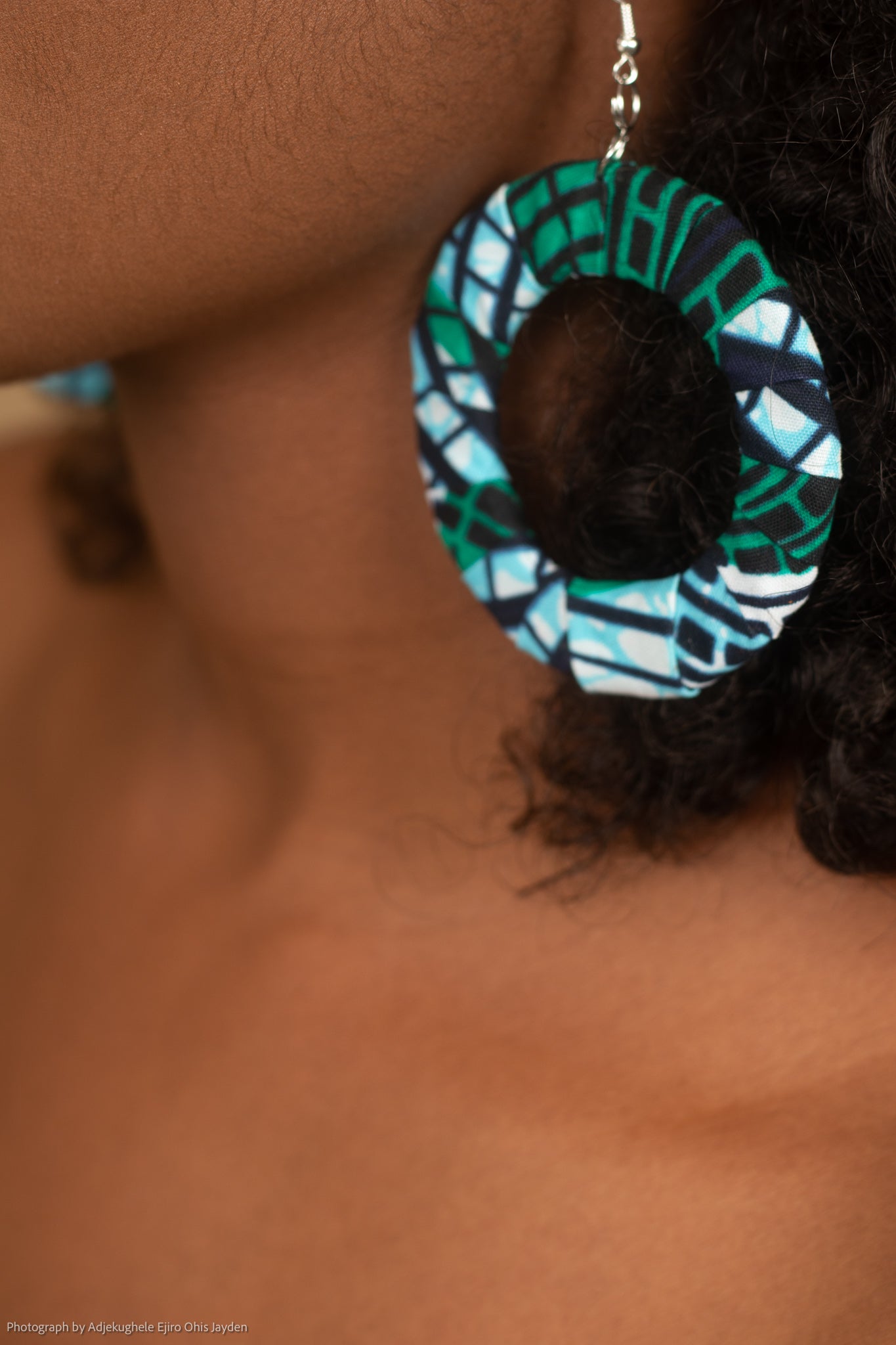 Aadan African Print Ankara Hoop Earrings