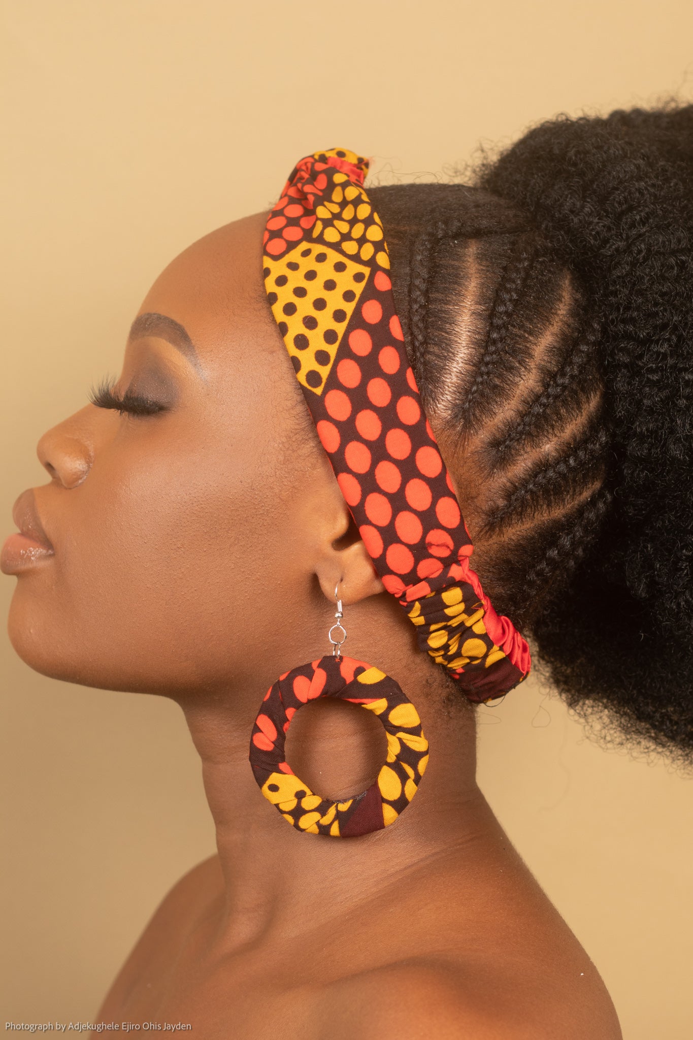 Afafa African Print Ankara Hoop Earrings