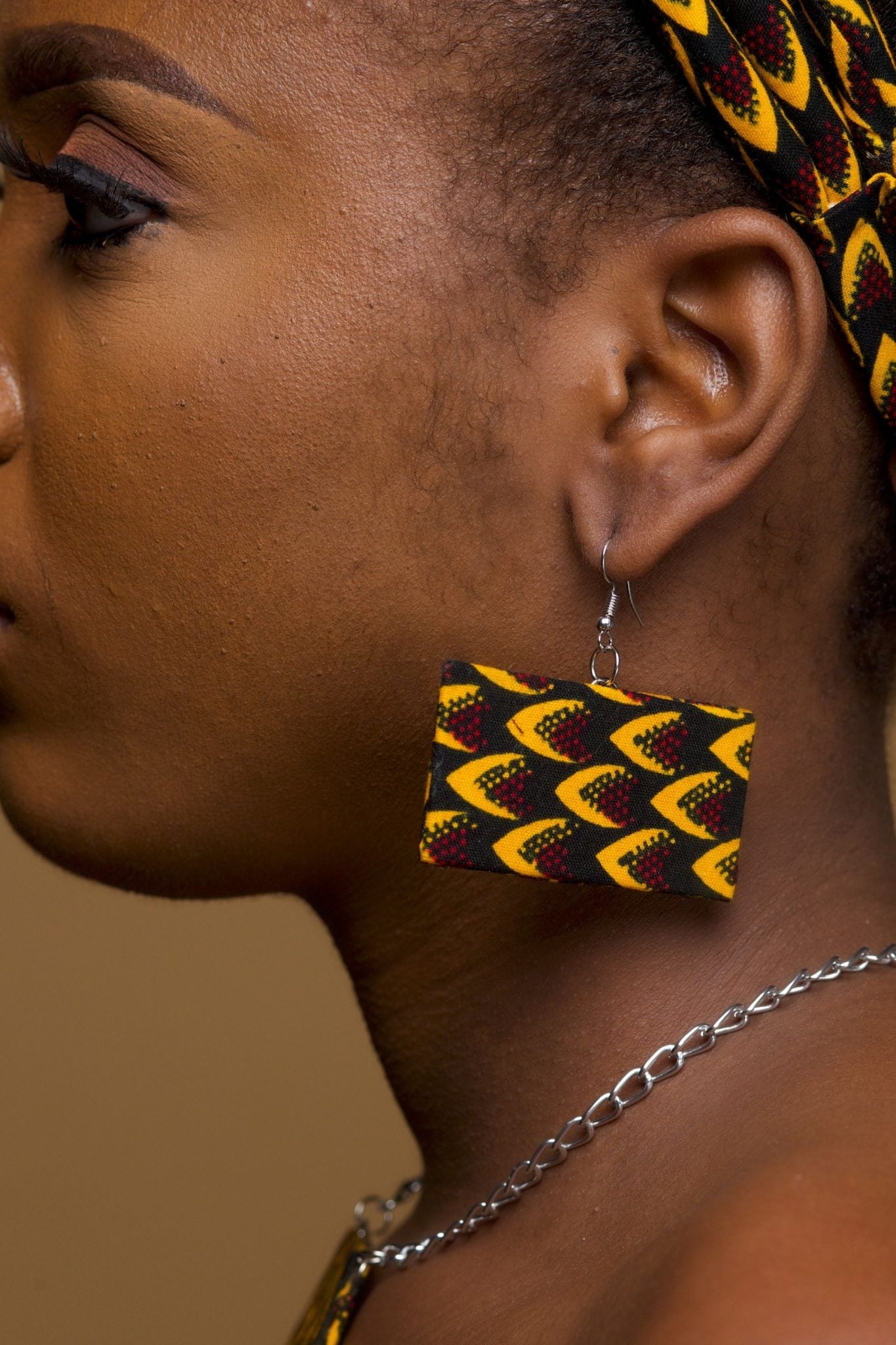 Aiysha African Print Ankara Rectangle Earrings