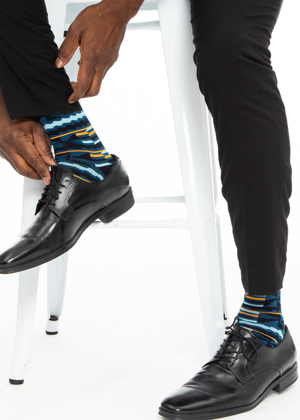 Akachi African Print Socks (Teal Kente)