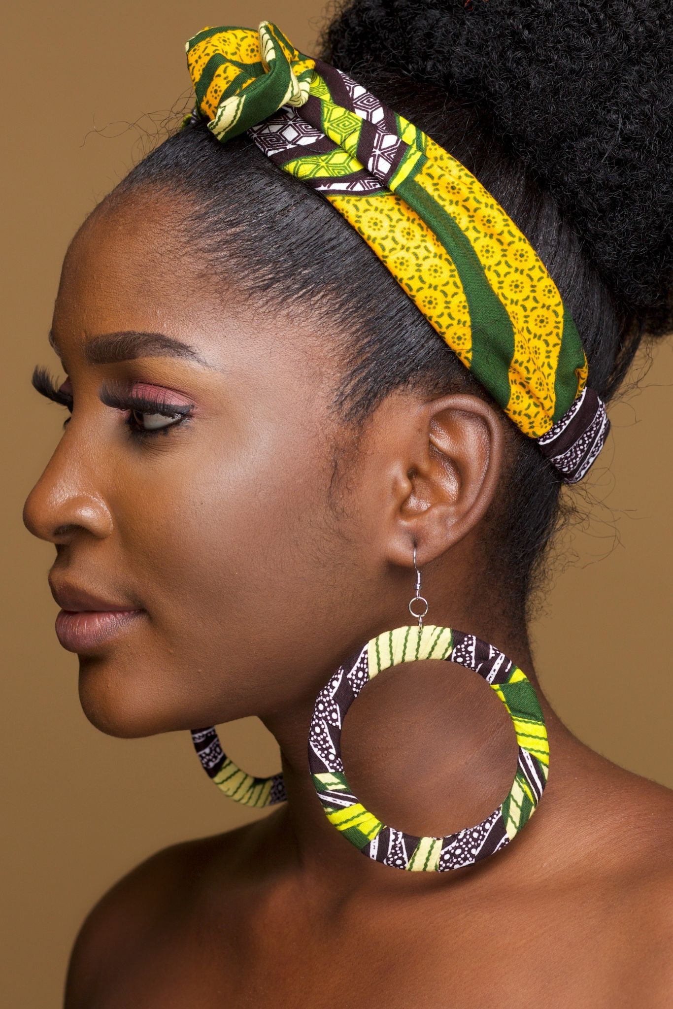 Adaugo African Print Ankara Hoop Earrings