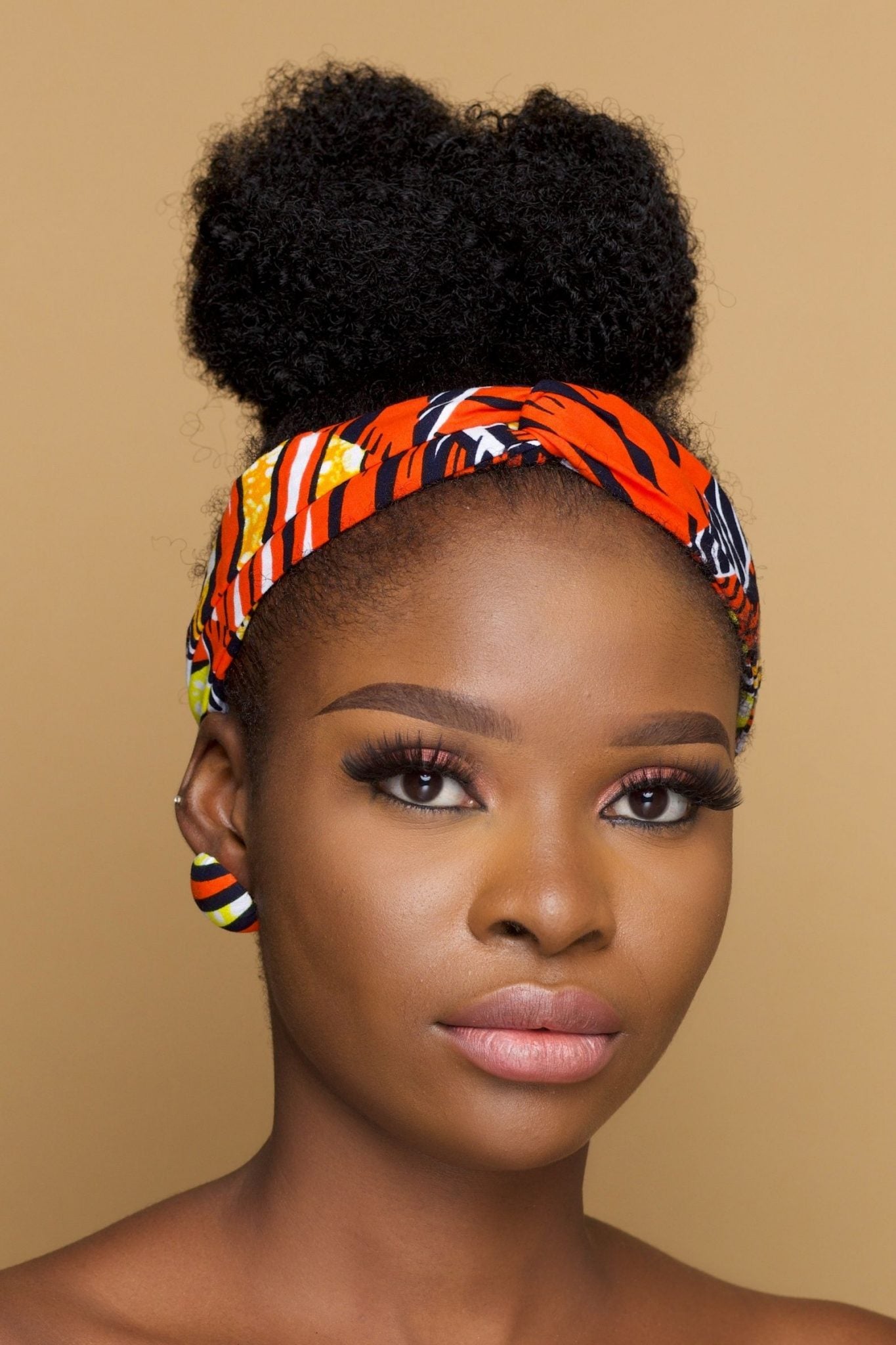 TIYAMIKE African Print Ankara Button Stud Earrings