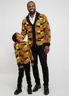 Oma Kids&#39; African Print Sweater (Yellow Red Kente)