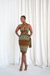 Mena African Print Midi Infinity Dress