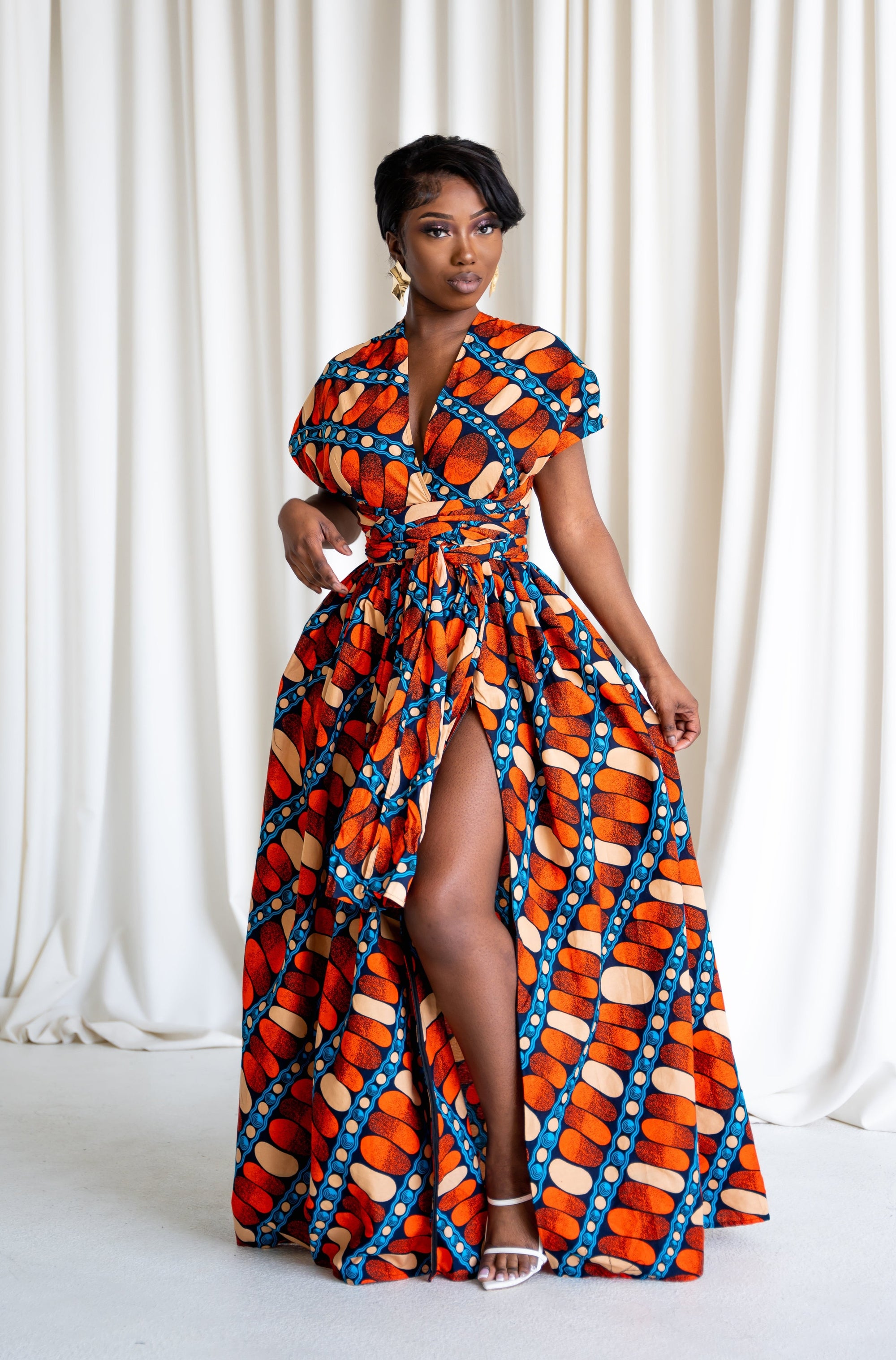 Asha African Print Maxi Infinity Dress