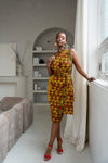 Dumebi African Print Midi Infinity Dress