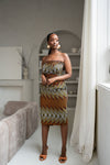 Mena African Print Midi Infinity Dress