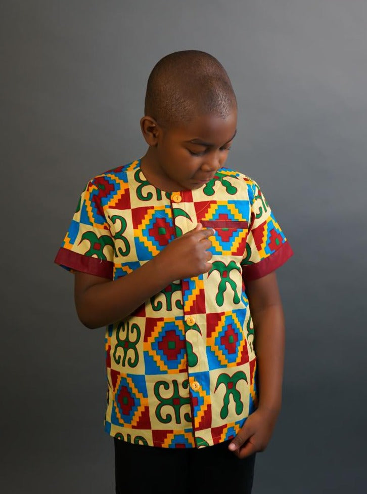 Adinkra African Boy's Shirt