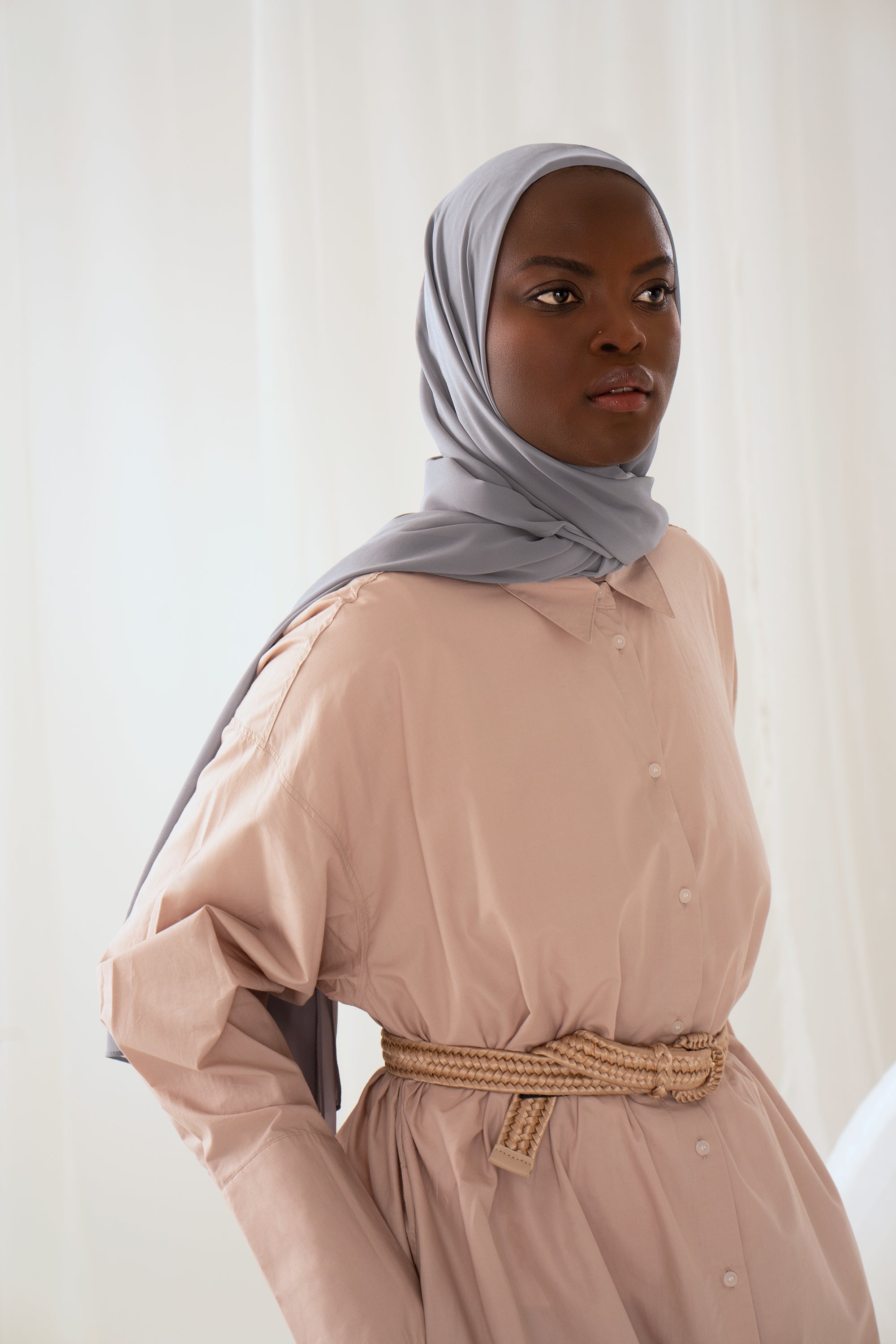Recycled Chiffon Hijab - Graphite
