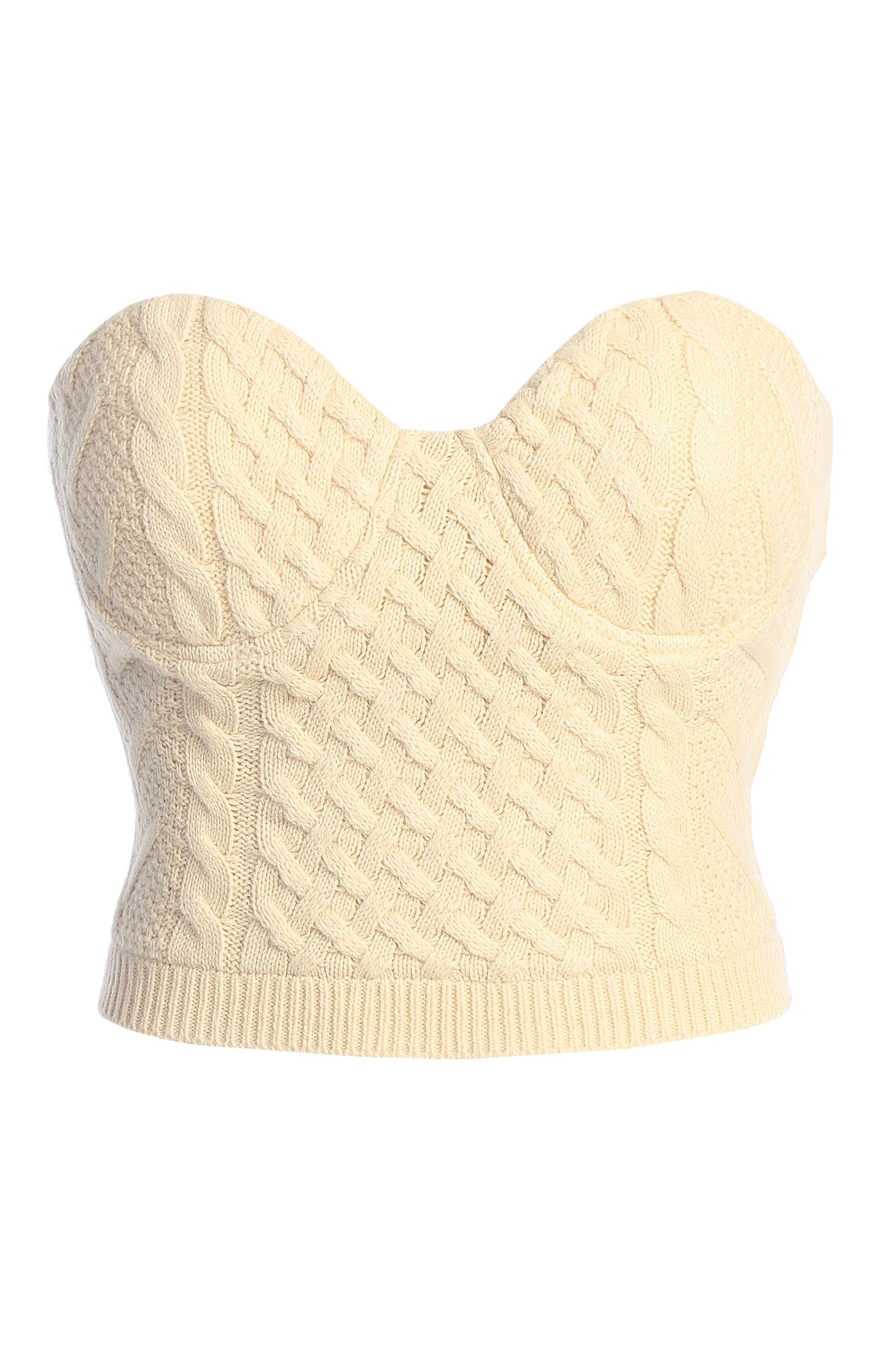 Buttercream Davina Sweater Knit Bustier Top