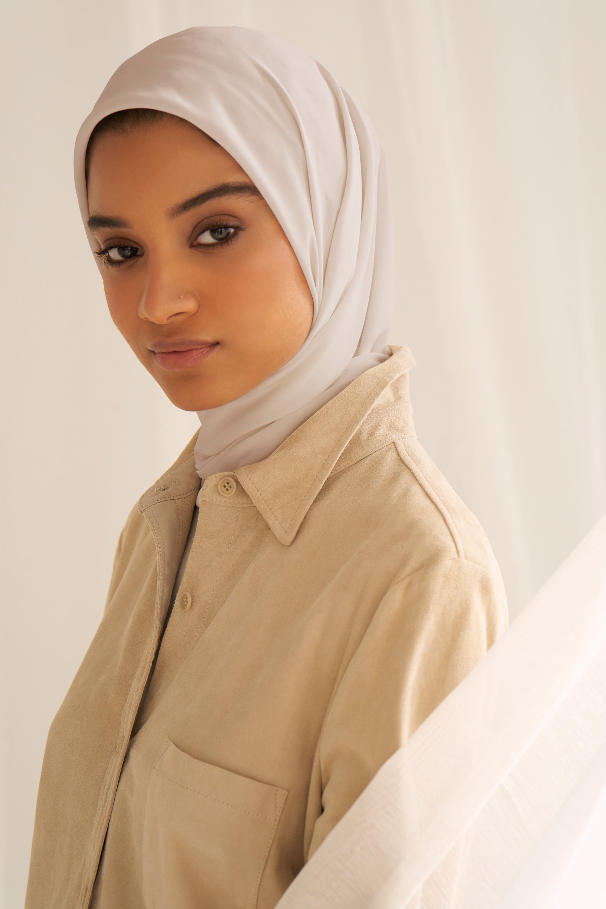 Recycled Chiffon Hijab - Pearl