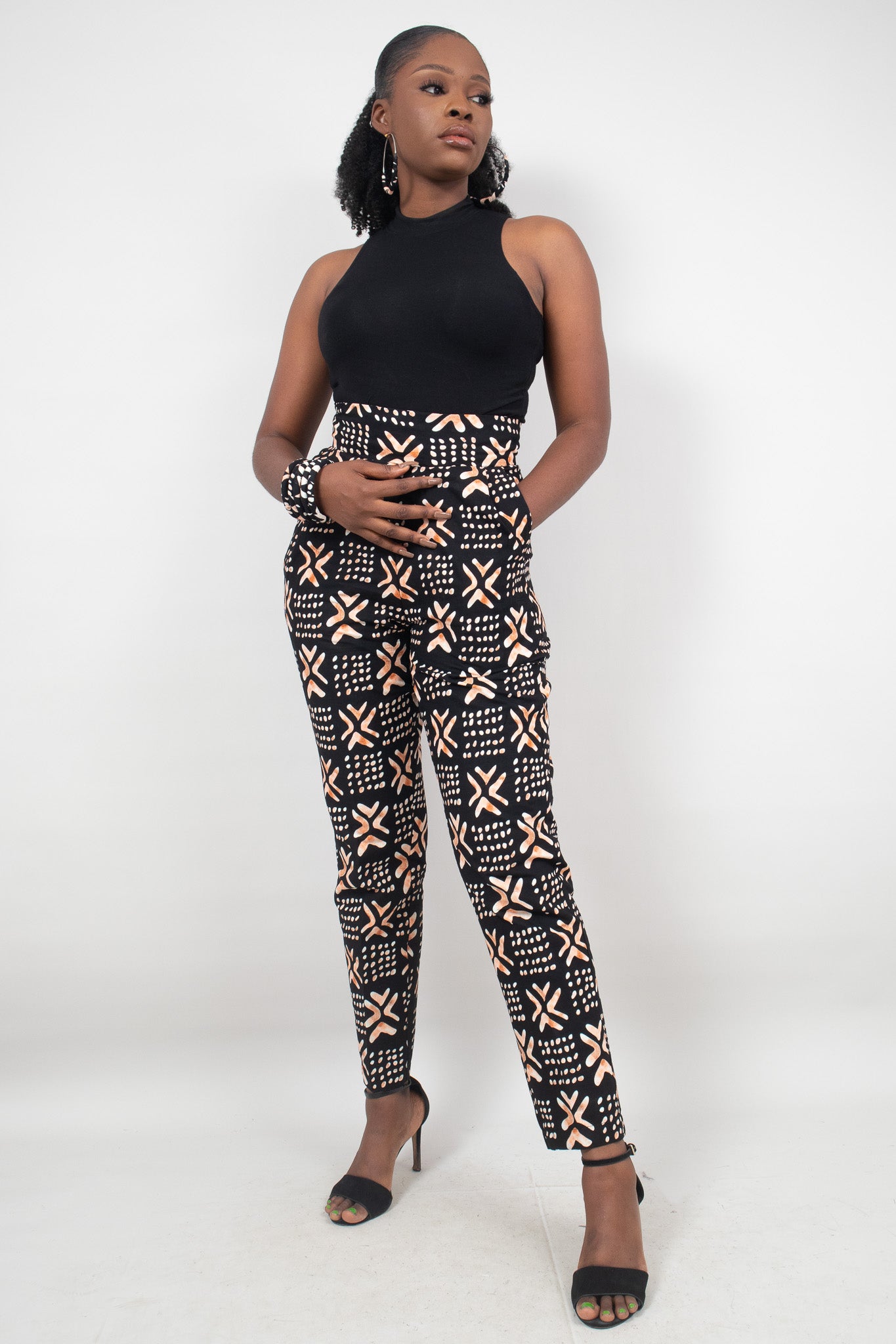 Jioni African Print Ankara Trousers – Pink, Black