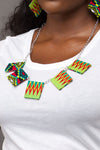 AZIZI African Print Kente Jewellery Set