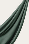 Bamboo Woven Hijab - Matte Green