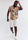 Keyon African Print Button-Up Shirt (Tropical Paisley)