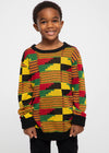 Oma Kids&#39; African Print Sweater (Yellow Red Kente)