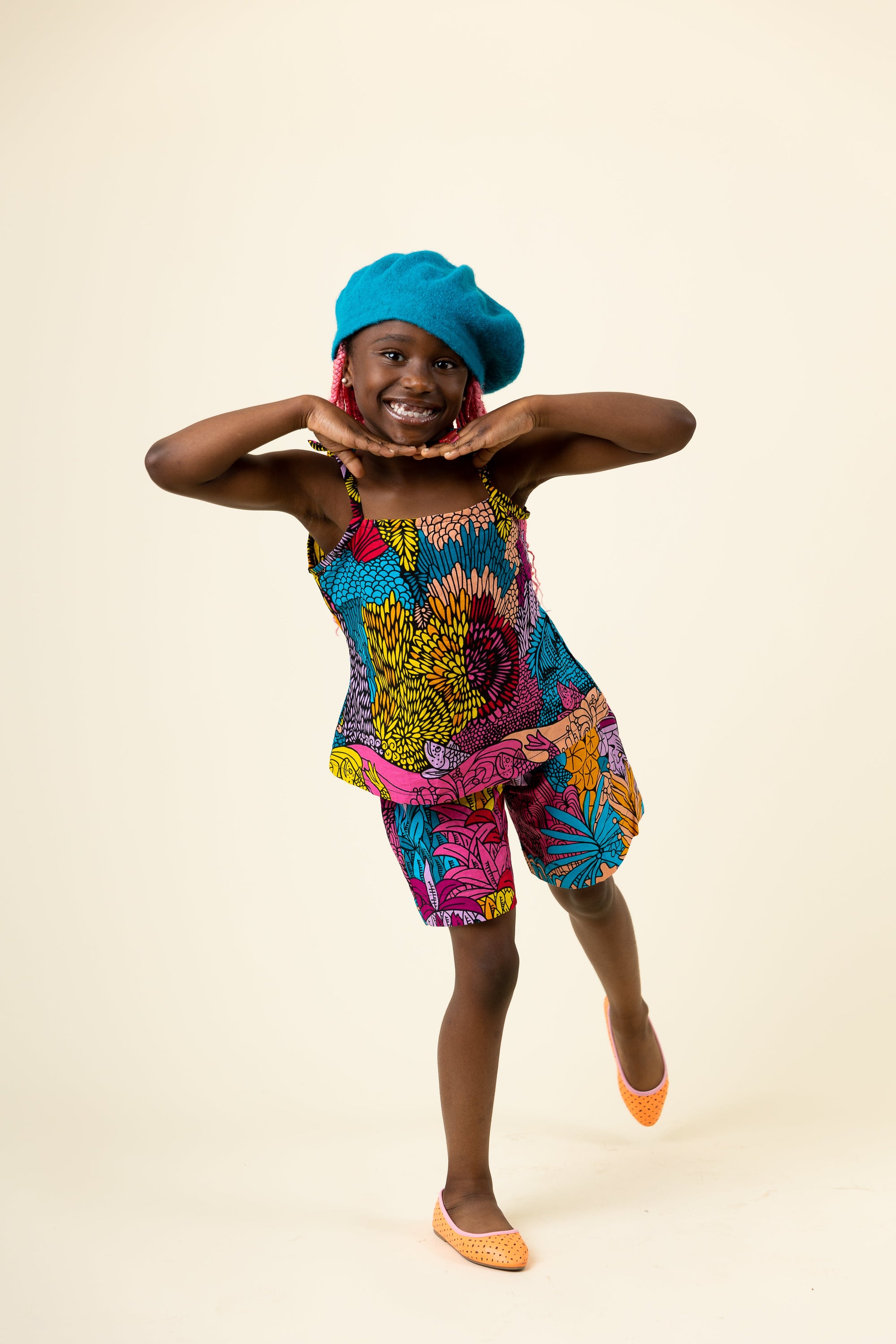 Akomah Little Girls Shorts & Top Set
