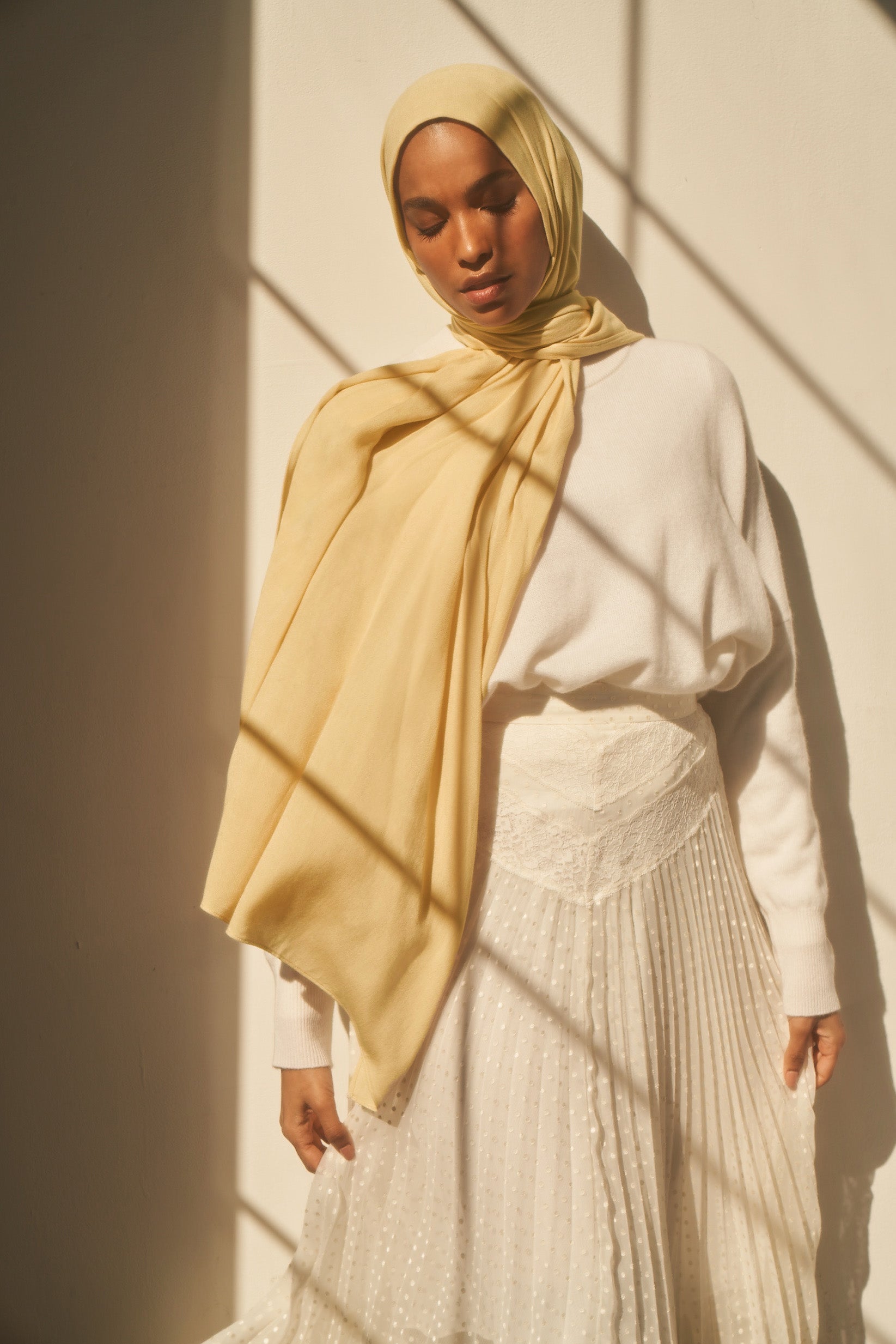 Bamboo Woven Hijab - Sunbeam