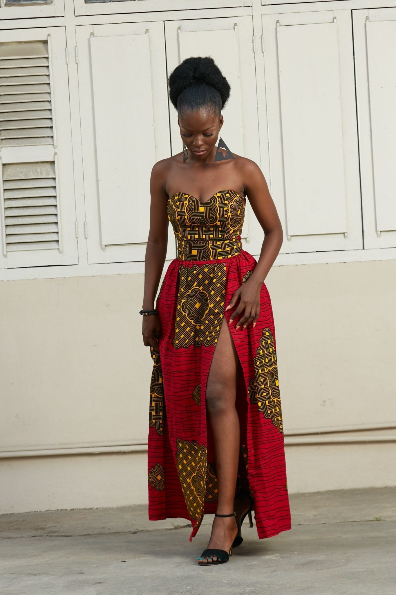 SADE African Print Ankara Maxi Skirt