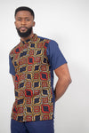 TENE Men&#39;s African Print Ankara Suit – Red | Blue