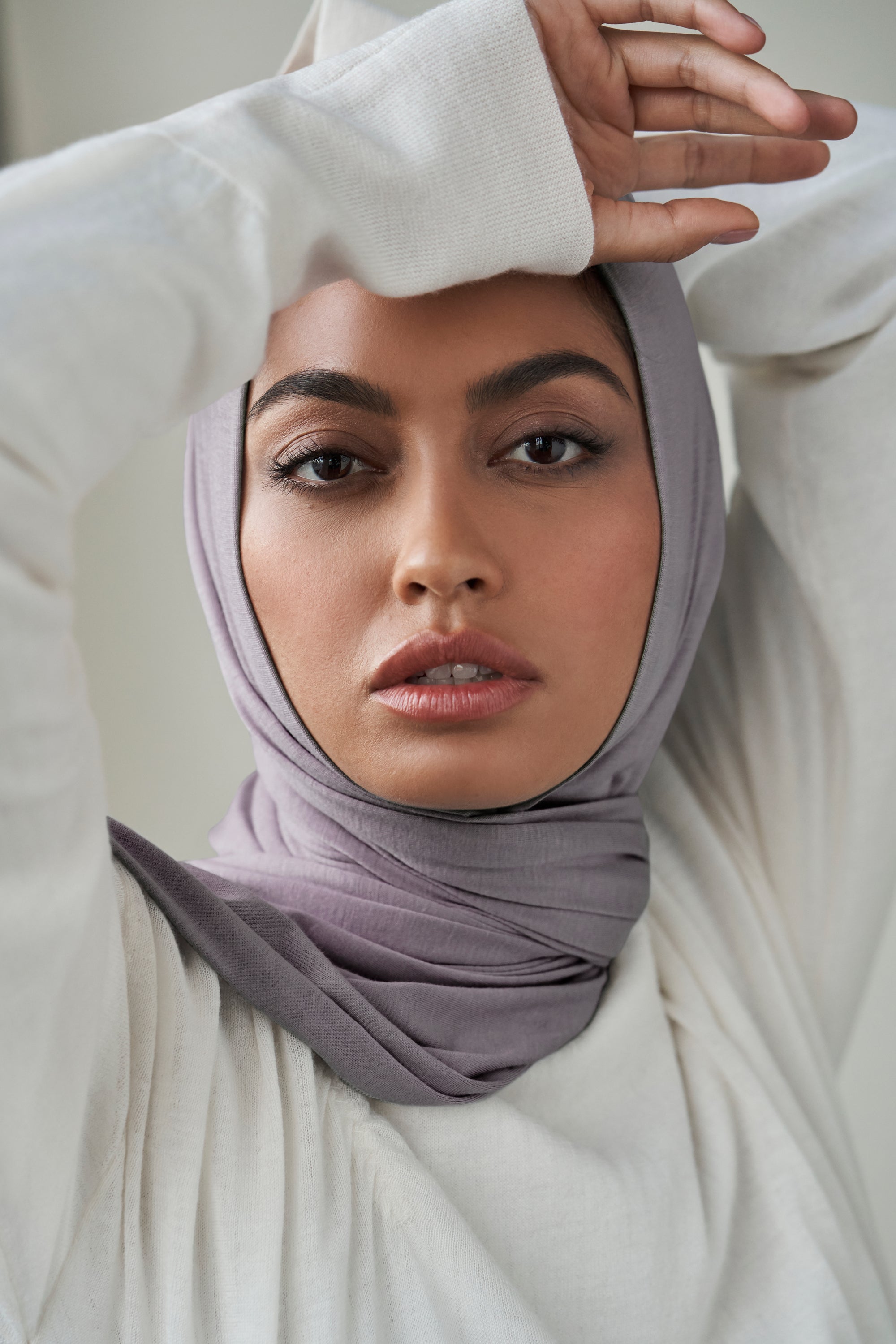 Premium Jersey Hijab - Violet Grey