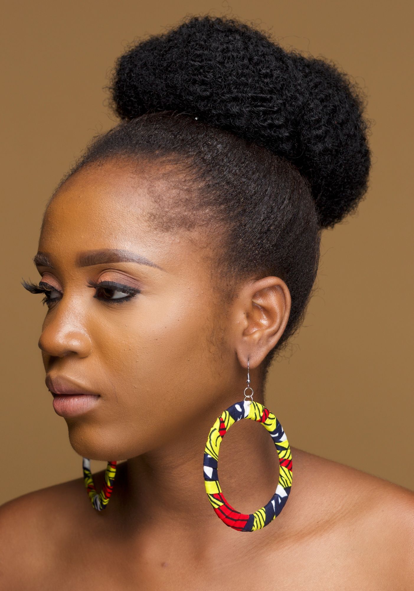 YAMIKANI African Print Ankara Hoop Earrings
