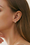 Moissanite 925 Sterling Silver Double-Layered Earrings