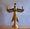 Ancient Kemet Goddess Auset Golden Resin Candle Holder