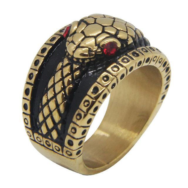 Egyptian Ouroboros Apep Ring (Steel)