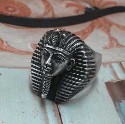 Kemite Egyptian Ptah Pharaoh Ring (Steel)