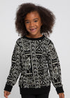 Oma Kids&#39; African Print Sweater (Black White Tribal)