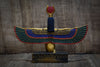 Aset Isis Wings Goddess Statue Painted Gold Sculpture Art Made in Egypt