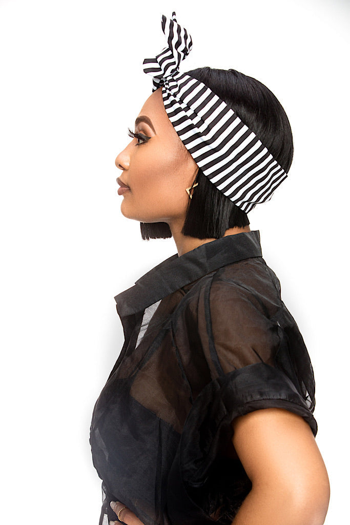 Black and White Wire Headband